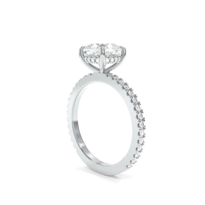 Taylor Ring - 10mm Cushion TTG Moissanite