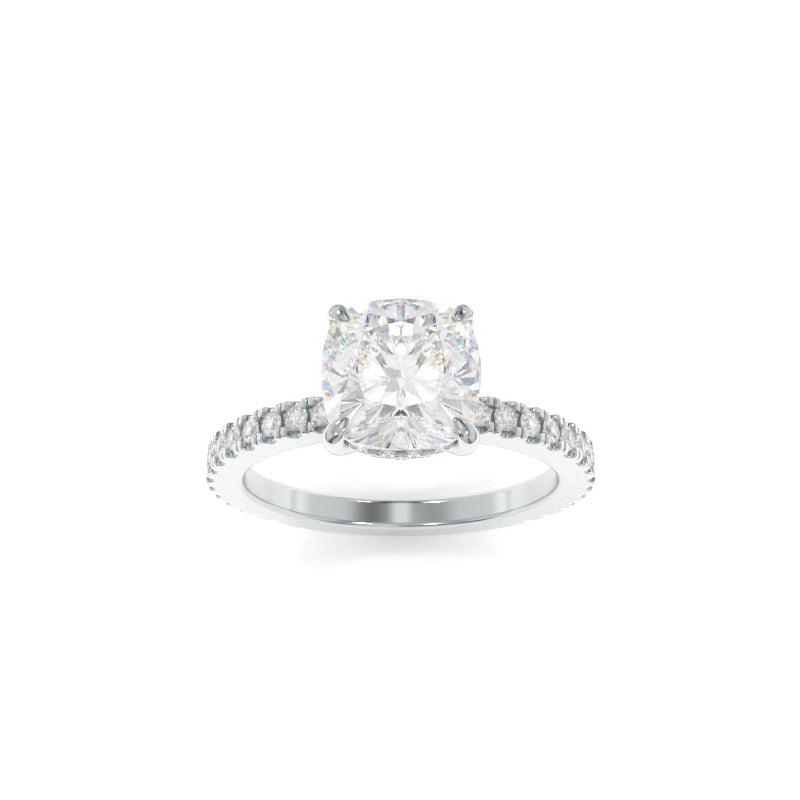 Taylor Ring - 10mm Cushion TTG Moissanite