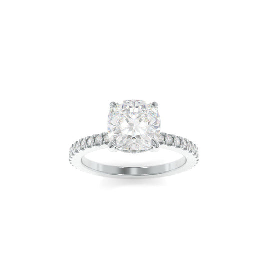 Taylor Ring - 10mm Cushion TTG Moissanite