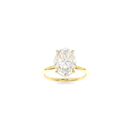 Taylor Solitaire - 9x7mm Brilliant Oval TTG Moissanite
