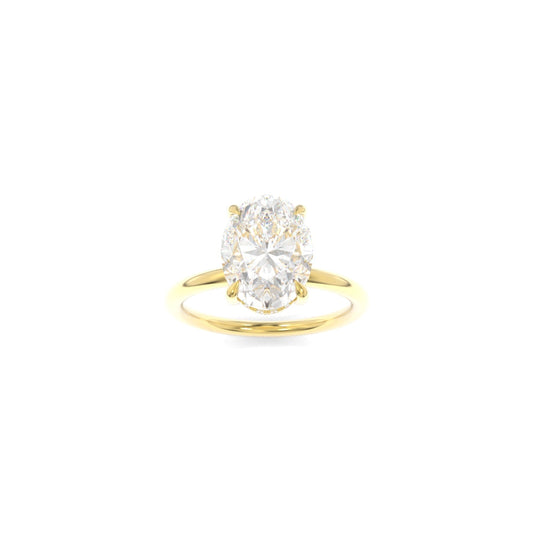 Taylor Solitaire - 9x7mm Brilliant Oval TTG Moissanite