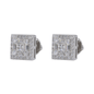 Square Multi Stone Iced VVS Moissanite Daimond Earrings