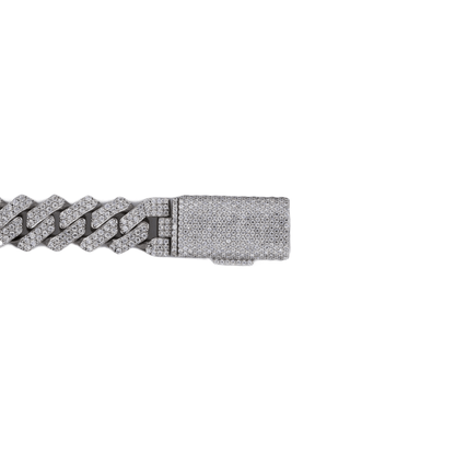 12MM Cuban Bracelet VVS Moissanite Diamonds