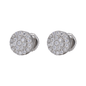 Circle Two Step Iced VVS Moissanite Daimond Earrings