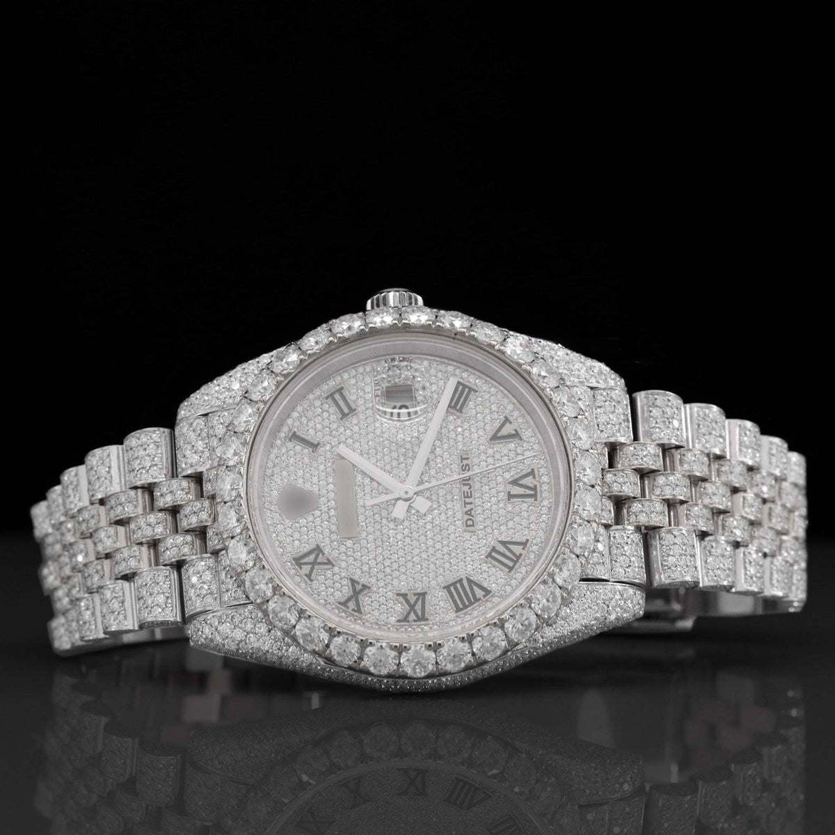 Two Tone Iced Out Jubilee Bracelet Automatic Moissanite Watch for Men