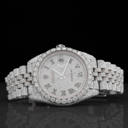 Two Tone Iced Out Jubilee Bracelet Automatic Moissanite Watch for Men