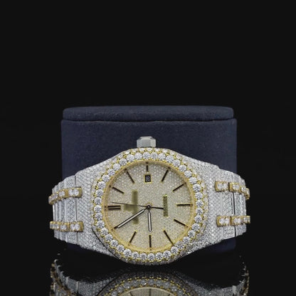 Fabulous Iced Out Automatic Analog Diamond Moissanite Watch