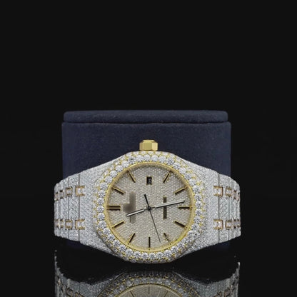 Premium Moissanite Iced Out Diamond Bust Down Automatic Watch