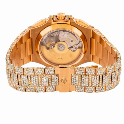 Patek Philippe Rose Tone Moissanite Diamond Studded Luxurious Watch For Men 4