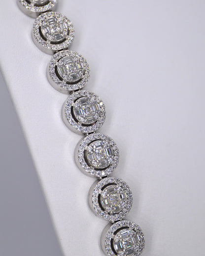 Round Cluster Moissanite 13MM Cuban